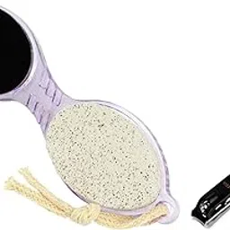 VEGA 4 In 1 Foot Pedicure Brush, Pumice Stone, Scrubber & File Pumice Foot Tool For Soft Care & Large Nail Clipper (Black) (LNC-03)-picture-54