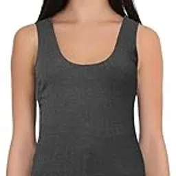 amul bodywarmer Women's Scoop Neck Sleeveless Charcoal Top/Upper/Vest Thermal (#ABW-Parka-Women-Long-Slip-CH)-picture-45