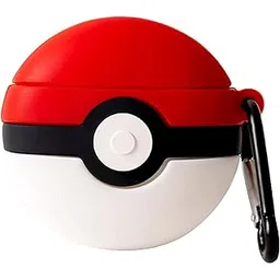 KACA Silicone Soft Case Cover with Keychain Shockproof Flexible Full Body Protective Skin Cover for Airpods Pro 2 Case 2022 (Pokemon Ball)-picture-18