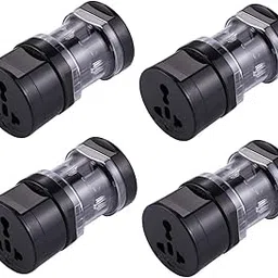 EzLife International Multipurpose Travel Adapter All in One US, AUS, UK, EU, NZ, Europe, North/South America & 150+ Countries (Black) (Pack of 4 (Black))-picture-20
