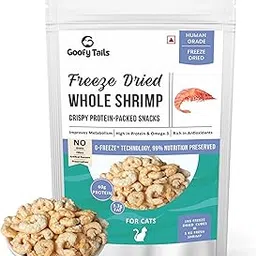 Goofy Tails Freeze Dried Shrimp Cat Treats 30g, Single Ingredient, Gluten and Grain Free, Protein and Omega 3, Antioxidant Rich, Easy to Digest for Kittens-image-10
