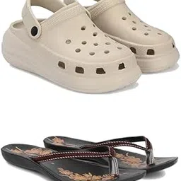 Premium Comfortable Regular Wear Clogs for Women with Stylish Flats Fashion Slippers for Women's & Girls Combo-OO1-O19-5 Brown-COMBO(2)-OO1-O19-5 -P-EURO-36-picture-25