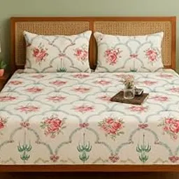 Sankalan 100% Cotton King Size Bedsheet with 2 Pillow Covers | Soft & Breathable Fabric | Elegant Printed Double Bedsheet for Bedroom & Home Décor-picture-30