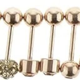 wowobjects 5 Pairs 16G Ear Studs Earrings for Men Women Tragus Helix Barbell Rose Gold-picture-27