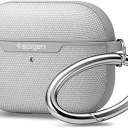 Spigen AirPods Pro(2019) Case, Carabiner Included, [Premium Fabric] [Light & Compact], Urban Fit - Gray-image-5