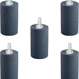 Casa De Amor 1.5 Inch Air Stone Cylinder Bubble Diffuser for Aquarium Fish Tank Air Pump Hydroponics (Grey Color) (Pack of 5)-picture-31