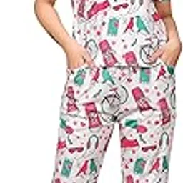 dadx Women's Floral Print Tracksuit Set – Polyester Lycra Track Suit & Gym Wear with Pockets, Ankle-Length Joggers, and Drawstring Waist-picture-19