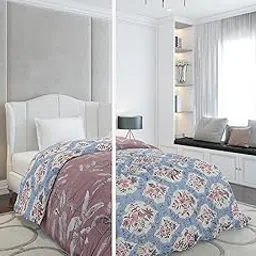 Monte Carlo Brown Printed Single Bed 120 GSM Ac Comforter (Width 150 CM, Length 220 CM) - 1-picture-12