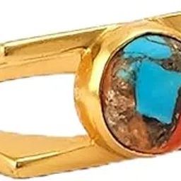 el joyero Round Shape Earring For Women | Multi Mohave Turquoise Gemstone Statement Ring | Gold Plated Bezel Sett Wholesale Jewelry | 2111)25F-picture-55