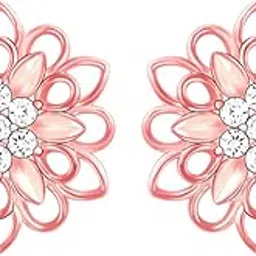 giva 925 Silver Rose Gold Blooming Flower Stud Earrings| Drops to Gift Women & Girls | With Certificate of Authenticity and 925 Stamp | 6 Months Warranty*-picture-23