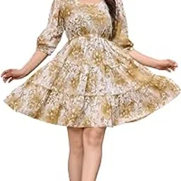 prashita Pure Cotton Knee Length Dress Short Dress for Woman-picture-13