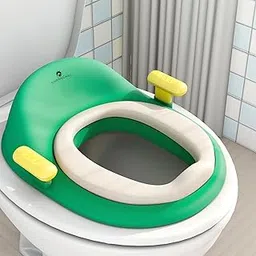 StarAndDaisy Potty Seat for Kids 1-5 Years/Toilet Seat for Kids Potty Seat for Toilet with Splash Guard/Baby Potty Seat with Comfortable Cushion & Secure Handles - Green.-image-26