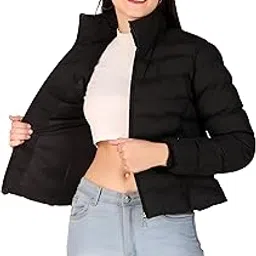 brazo Latest Full Sleeve Crop Puffer Winter Jacket For Women and Winter Jacket for Girls. | Full Sleeve | Zipper | Casual Jacket For Woman & Girl | Western Stylish Jacket For Women-picture-24
