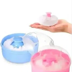 Portable Baby Skin Care Baby Powder Puff with Box Holder Container for New Born and Kids for Baby Face and Body- Set of 2-picture-32