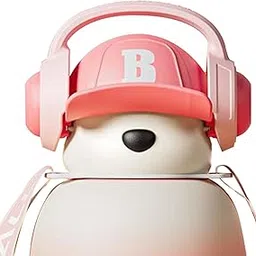 CALANDIS Bear Water Bottle 650ml Drinking Bottle for Summer Outdoor Activities Travel Pink-image-12