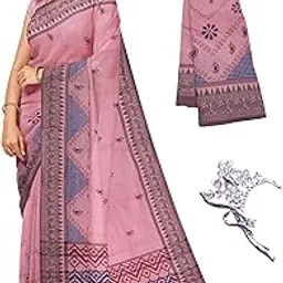nandavanam Women's Chettinad Cotton Saree without Blouse | Soft, Comfort, Pure Cotton Sarees | Chettinad Pure Cotton Sarees | Handloom Sarees for Women Daily use, All Occasion Wear-picture-32