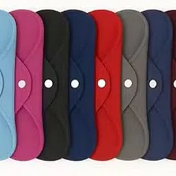 Reusable Cotton Sanitary Pads, Washable Cotton Sanitary Napkins, Menstrual Pads, Regular Flow with Wings, Washable & Leak-Free (Pack of 8)-picture-21