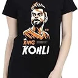 high on soda Jersey 18 King Kohli T-Shirt Dress for Women-picture-44