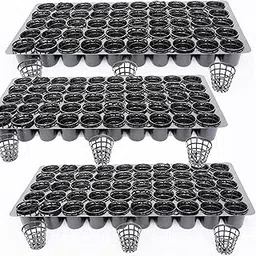 4K agro Seed Germination Tray 98 Holes with Neeted Cups (Set of 10 Trays + 980 Cups) Black Color-picture-22