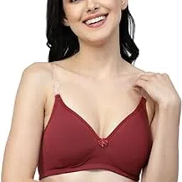 floret Women's Push up Lightly Padded & Non-Wired Medium Coverage Convertible-Strap T-Shirt Bra Pink-picture-10