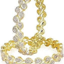 youbella Jewellery American Diamond Gold Plated Bangles For Women and Girls-picture-34