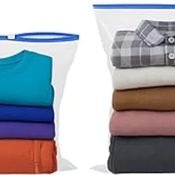 GREENTWISH Zip 'N' Seal Reusable Transparent Storage Bag with Slider Zipper, Organiser for Clothes, Shoes, Garment, Home and Travel, Space Saver Plastic Bag | Combo Pack (Big+Jumbo Size) | 10 Bags-picture-30