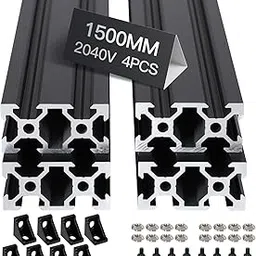 CtopoGo 4Pcs 1500Mm V Slot 2040 Aluminum Extrusion European Standard Anodized Linear Rail for Diy 3D Printer And Cnc Parts Black-picture-28