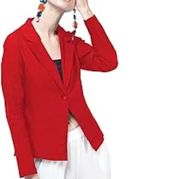 hrikshika fashion Women's Loose Fit Single Breasted Blazer-picture-14