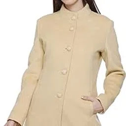 hood culture Woolen Tweed Winter Coat-picture-49