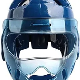 SNAPPSY® Clear Taekwondo Faceguard Face Guard Head Cover Protector Sparring Blue-picture-24