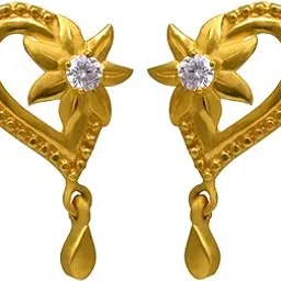 joyalukkas Women Impress Collection 22K Yellow Gold Drops Earrings-picture-53
