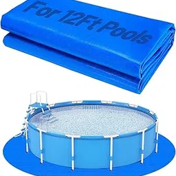 Heavy-Duty Pool Ground Cloth - 15 Ft Anti-Tear Above Ground Pool Mat, Pool Liner Pad, Round Tarp Protector for 12 Ft Frame Pool Inflatable Top Ring Swimming Pools-image-63