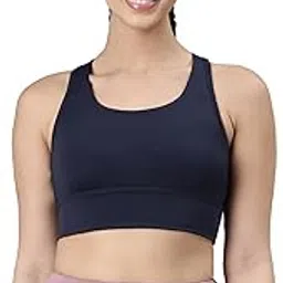 enamor Wide Straps Seamed T-Back Basic Workout Sports Bra - Quick Dry, Antimicrobial, Removable Padding, Non-Wired, Full Coverage - A202-picture-45
