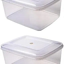 Chetan Multipurpose Plastic Storage Transparent Container 10 LTR Sizes (L x W x H: 35 x 27 x 15 cm) (Pack of 2) (Size No - 8)-picture-28