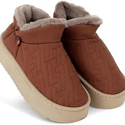 cassiey Lightweight And Comfortable Home Indoor/Outdoor Winter Fur Snow Boot/Shoes For Women | Slip on Thick Sole Winter Shoes For Women And Girl's-picture-15