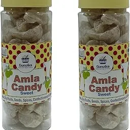 Gunvika Sweet Dry Amla Candy (Avla) Sweet and Sour Indian Gosseberry | Rich in Vit C | After Meal Digestive (400 gm (2jars))-image-62