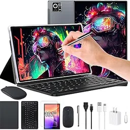 M8 10" Android 15 tablets WiFi model, 8000mA large battery, 8 Core CPU A523,12GB+256GB+1TB expandable, 13MP+5MP camera, FaceID+5Gwifi+GPS+IPS, keyboard/mouse/stylus/cover/protective film-picture-10