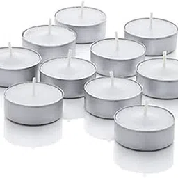 Wax Tealight Candles Tea Light Burning Time 1.2 Hours Pack of 1, 50 Pcs Unscented (White)-picture-37