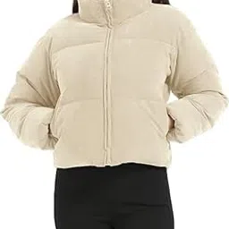 dpl groups Women's/girls Corduroy Puffer Jacket, Cropped Length, for Winter Casual-picture-45