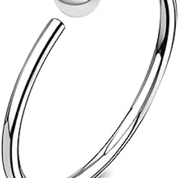 92.5-925 Sterling Silver 'Razzle Dazzle Sphere Chic' Clip-On No-Piercing Required Nose Ring For Women And Girls Pure Silver (NR05168) 1 Pc-image-84