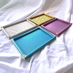 Multipurpose Wedding Gift Packing Tray | Decorative Saree Tray for Weddings & Celebrations | Suit Packing Basket |Shagun Tray|Wedding Platter for Saree Pack of 04-picture-31