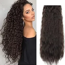 Artifice 5 clip 36" Super Long Kinky Curly Hair Extension (Natural Dark Brown)-image-36