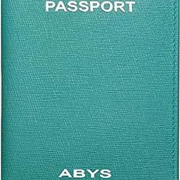 abys Premium Teal Saffiano Print Leather Passport Holder for Men & Women,Unisex Passport Wallet-picture-46