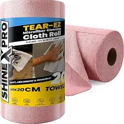 ShineXPro Microfiber Cleaning Cloth Roll, 4000 Times Washable - 10X Cheaper Than Paper Kitchen Towel Roll - Ultra Absorbent Lint Free Microfiber Cleaning Cloth for Kitchen - Tearable & Reusable-image-80