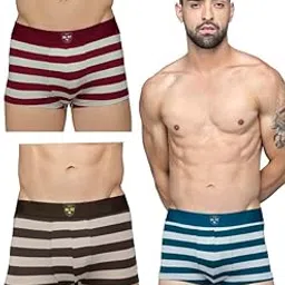 essa Mens's Cotton Trunk Striped Designs|Ideal for Everyday Wear|Comfortable and Breathable|Multi-Colour|Outer Elastic|Pack of 3-picture-50