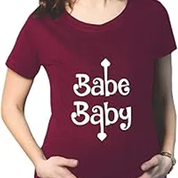 yaya cafe TheYaYaCafe Mothers Day Babe Baby Women's Pregnancy Maternity T-Shirt Top Tee Round Neck Half Sleeves-picture-11