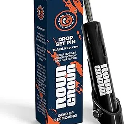 ROUN GROUN Drop-Set Pin | Steel Construction 2 Different Sizes | Weight Stack Reduction Training | HIIT Training | Gym Equipment | Universal Fit for All Types of Machines | (Black, 7.8mm (Diameter))-picture-19