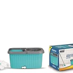 Gebi Aqua Bucket Spin Mop with 1 Microfiber Refill (Assorted Colours) (Plastic Spinner) - 1 pc-image-15