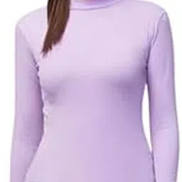 Slim Fit Full Sleeve High Neck Top for Women & Girls, Free Size-picture-40