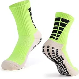 yanwenx Men's Grip Soccer Socks Anti Slip Athletic Socks Non Skid Football Basketball Socks with Grip Pads (Pack Of 01)-picture-27